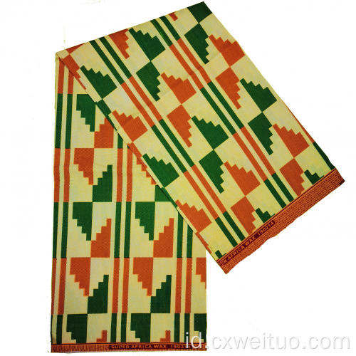 100% Fashion Polyester Kain Cetak Lilin Afrika